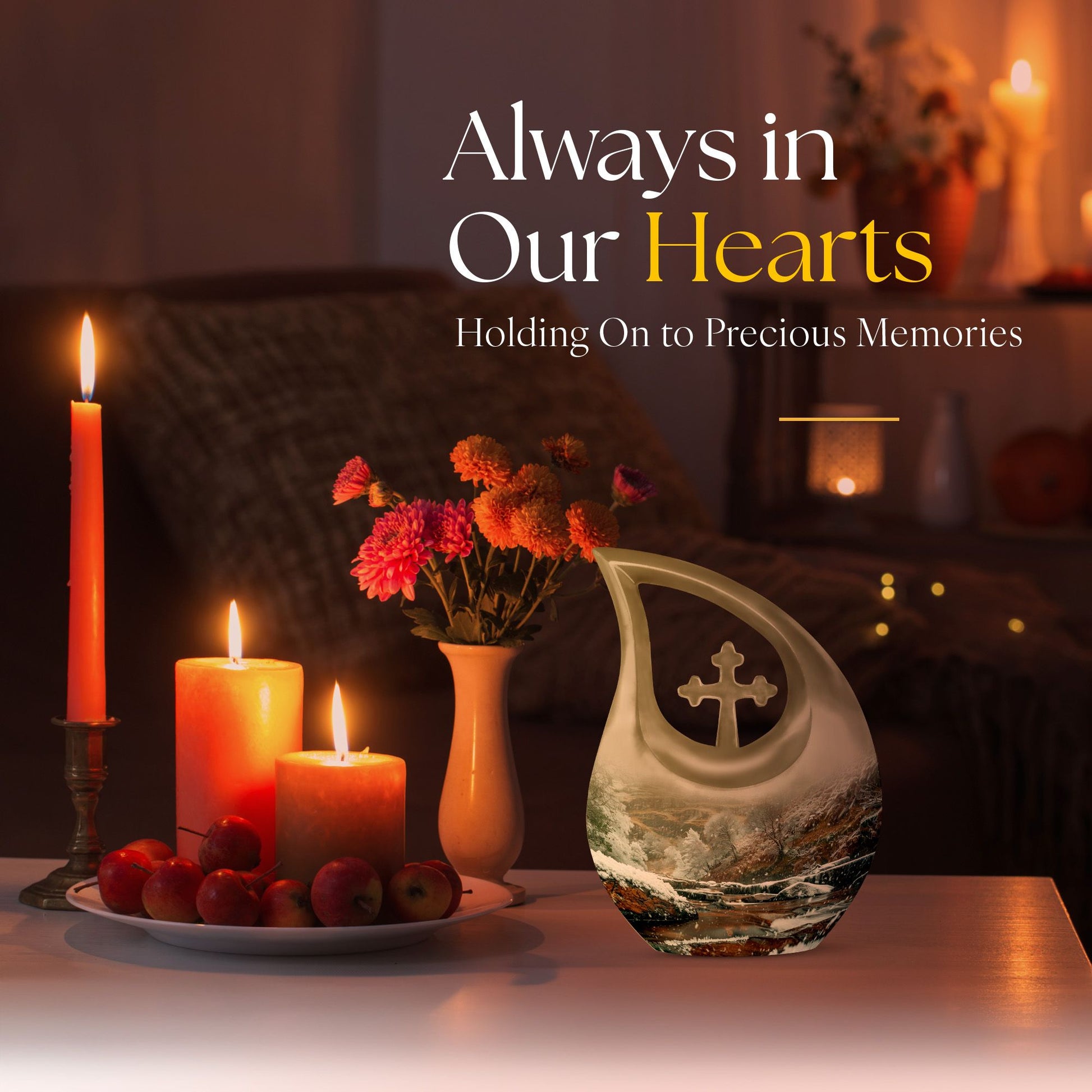 Mountains themed Medium Size Urn 