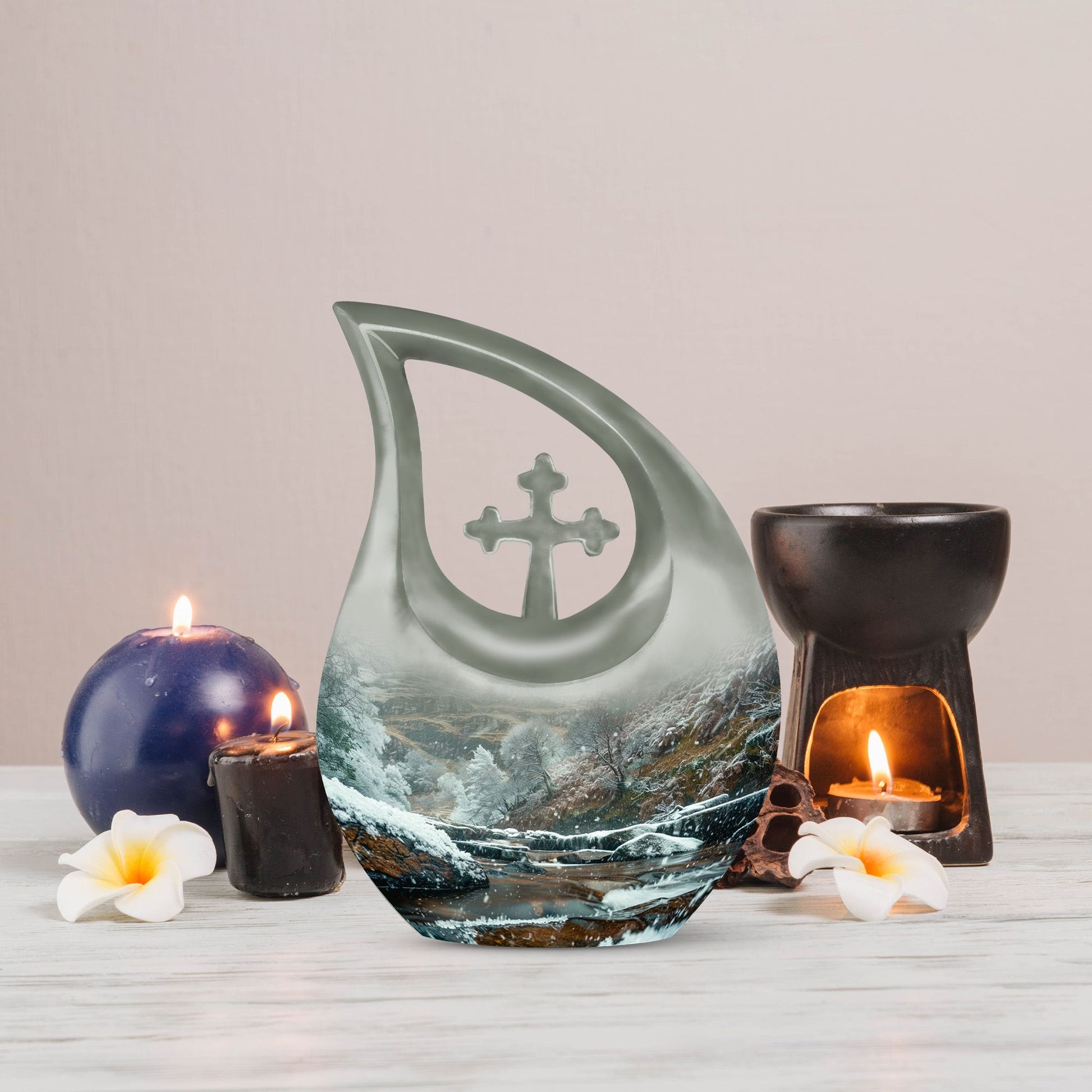 Mountains themed Medium Size Urn 