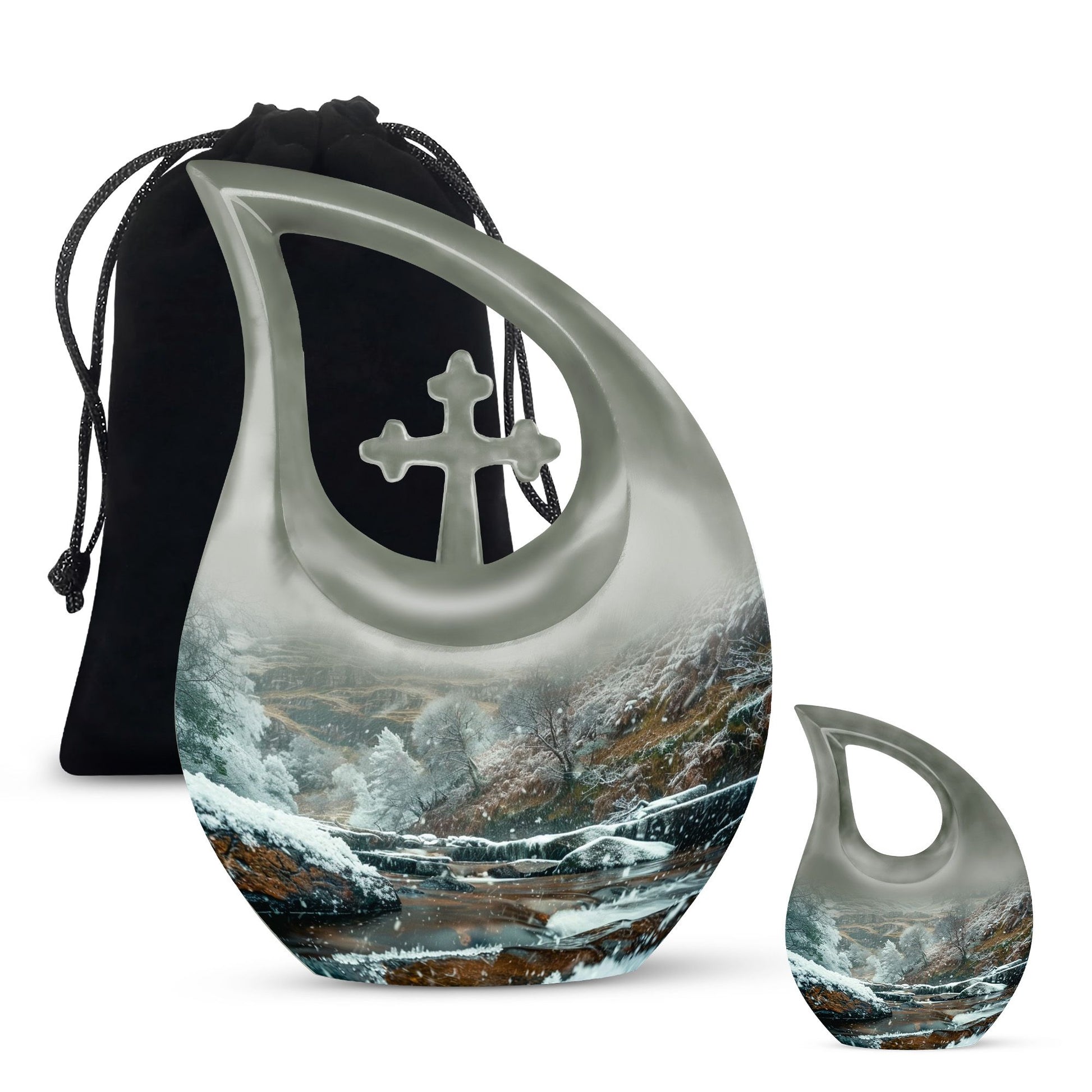Mountains themed Medium Size Urn 