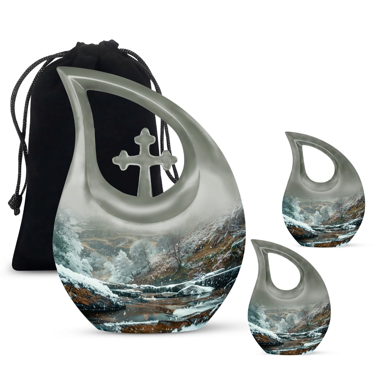 Mountains themed Medium Size Urn 