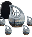Cross Drop design Mountains Urn, 