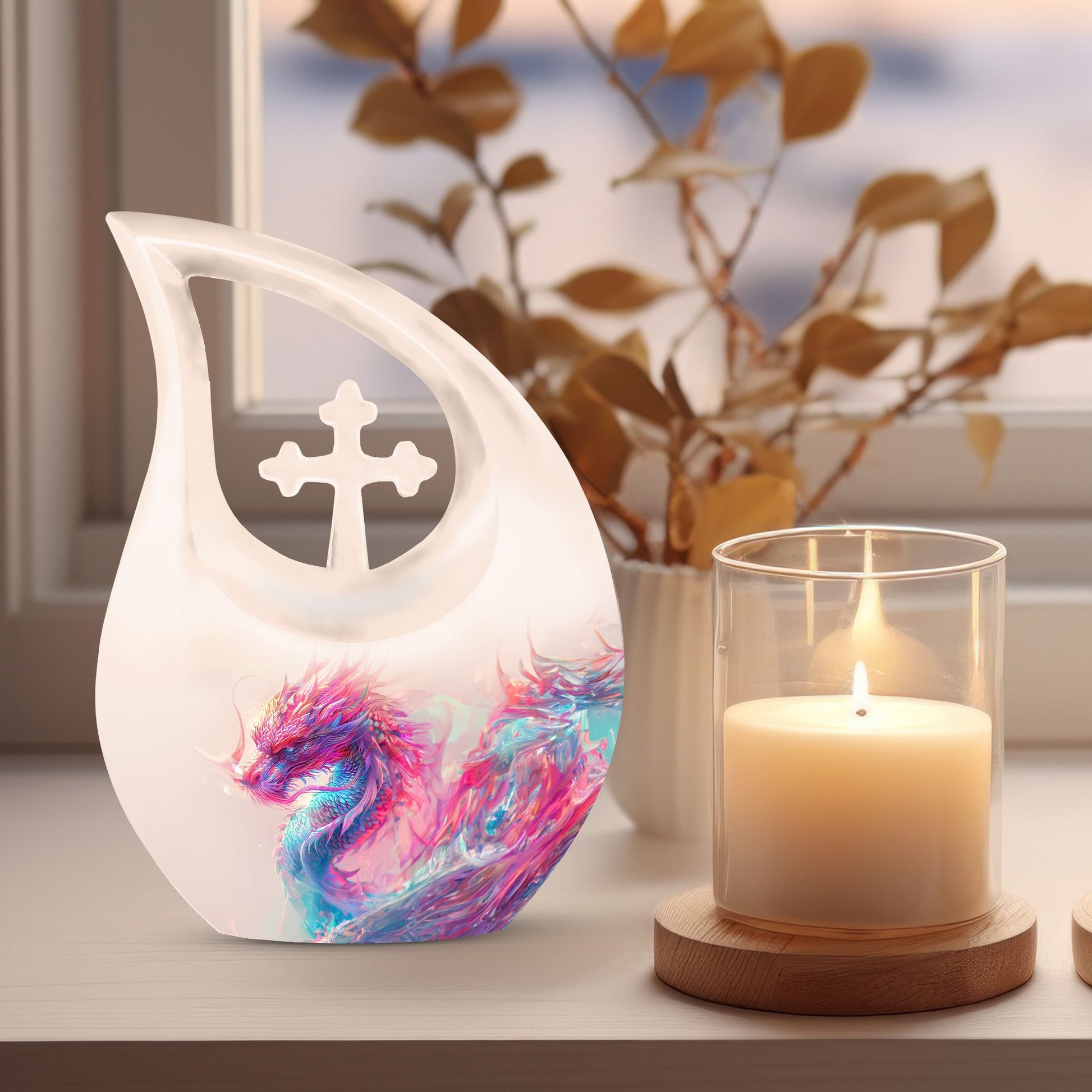 Affordable 10-inch aluminium Dragon Urn 