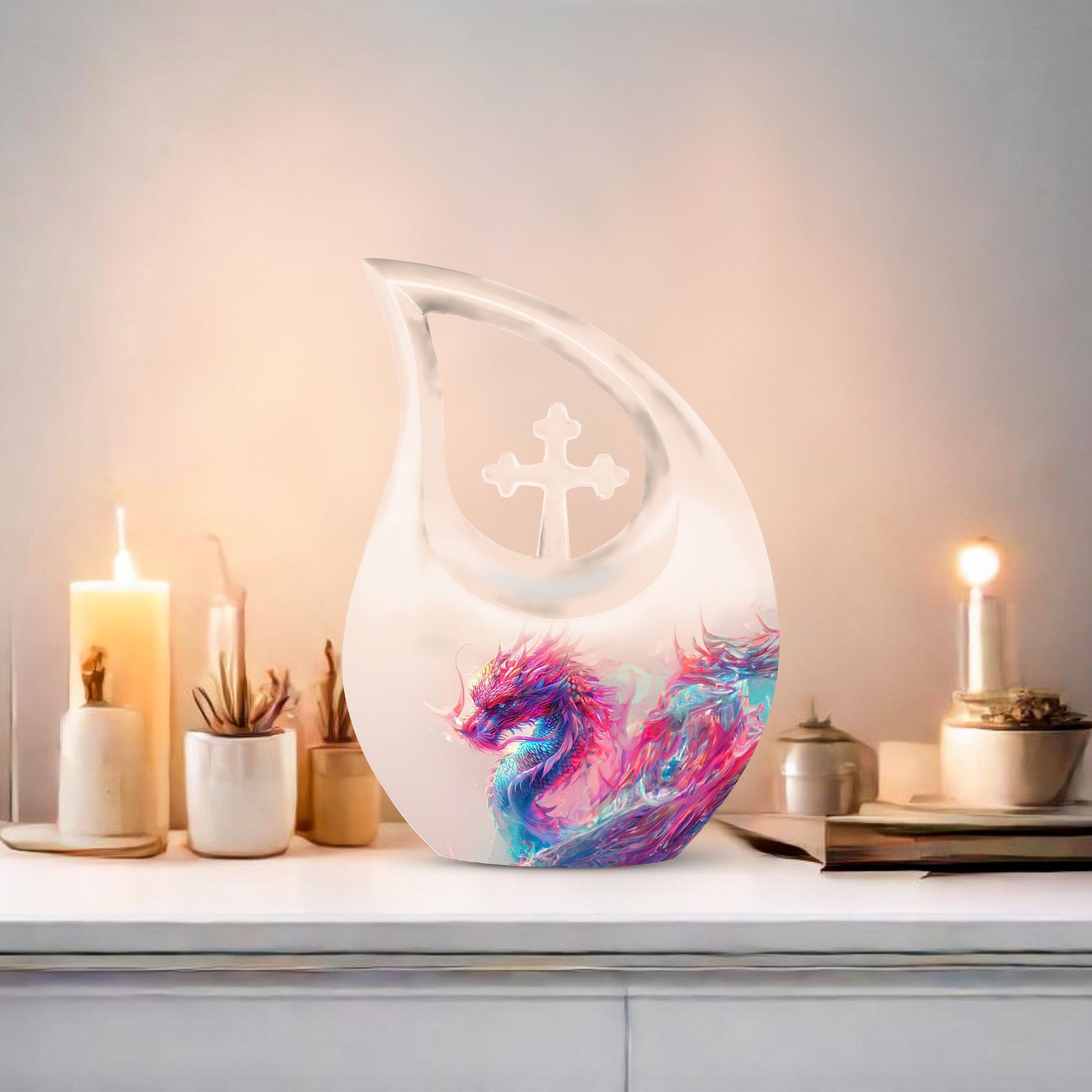 Affordable 10-inch aluminium Dragon Urn 