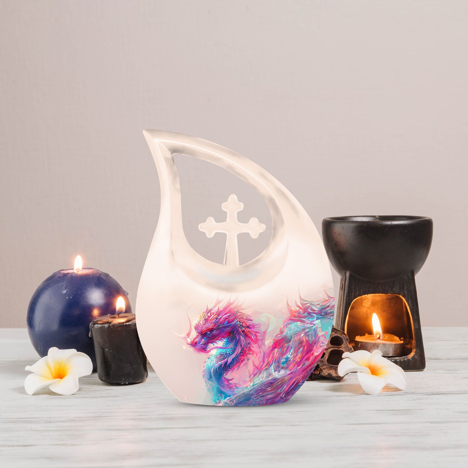 Affordable 10-inch aluminium Dragon Urn 