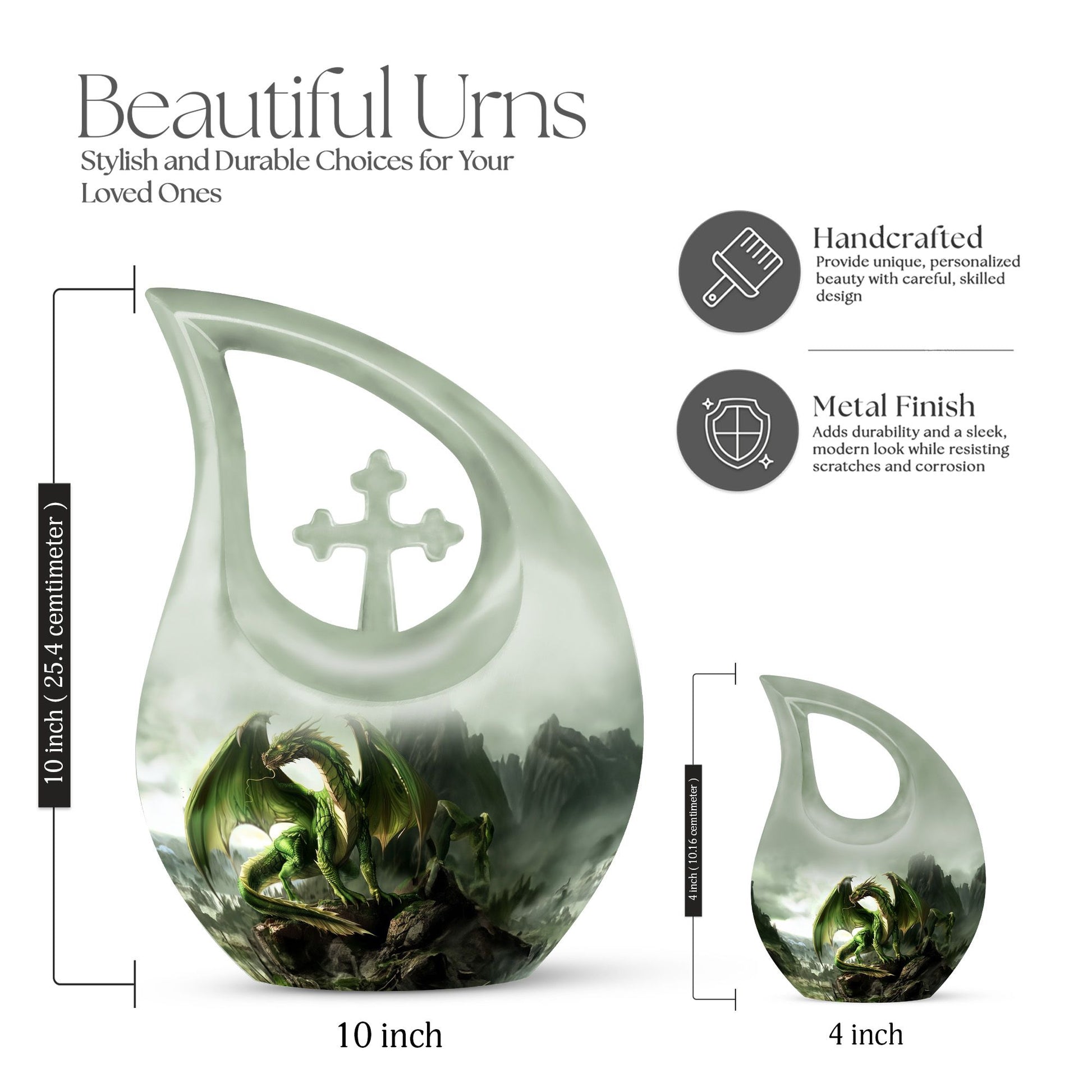 10-inch Dragon Urn 
