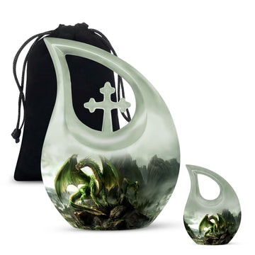 10 inch large Urn with 1 Keepsake 3 Inch Urn