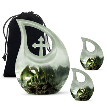 10 inch large Urn with 2 Keepsake 3 Inch Urns