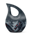 10 Inch Dragon-themed Cross Drop urn 