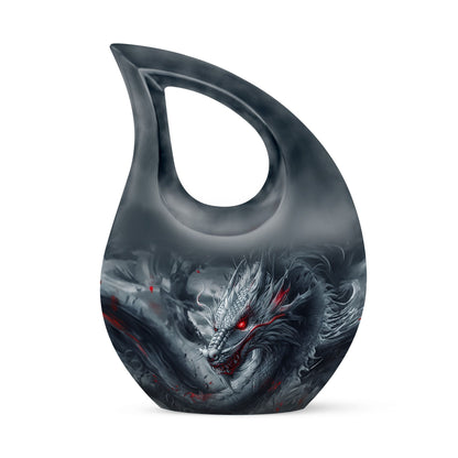 10 Inch Dragon-themed Cross Drop urn 