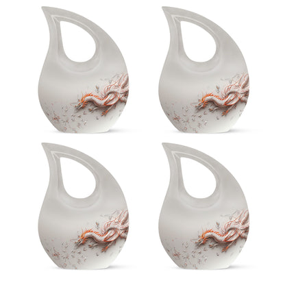 10-inch Dragon themed, Cross Drop design cremation urn