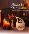 10-inch Dragon themed, Cross Drop design cremation urn