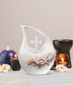 10-inch Dragon themed, Cross Drop design cremation urn