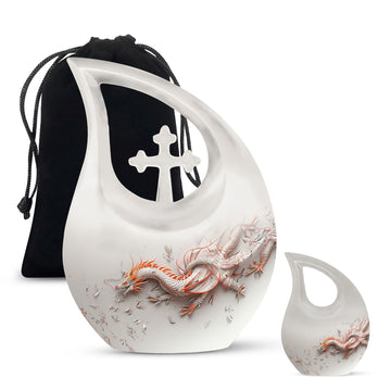 10 inch large Urn with 1 Keepsake 3 Inch Urn