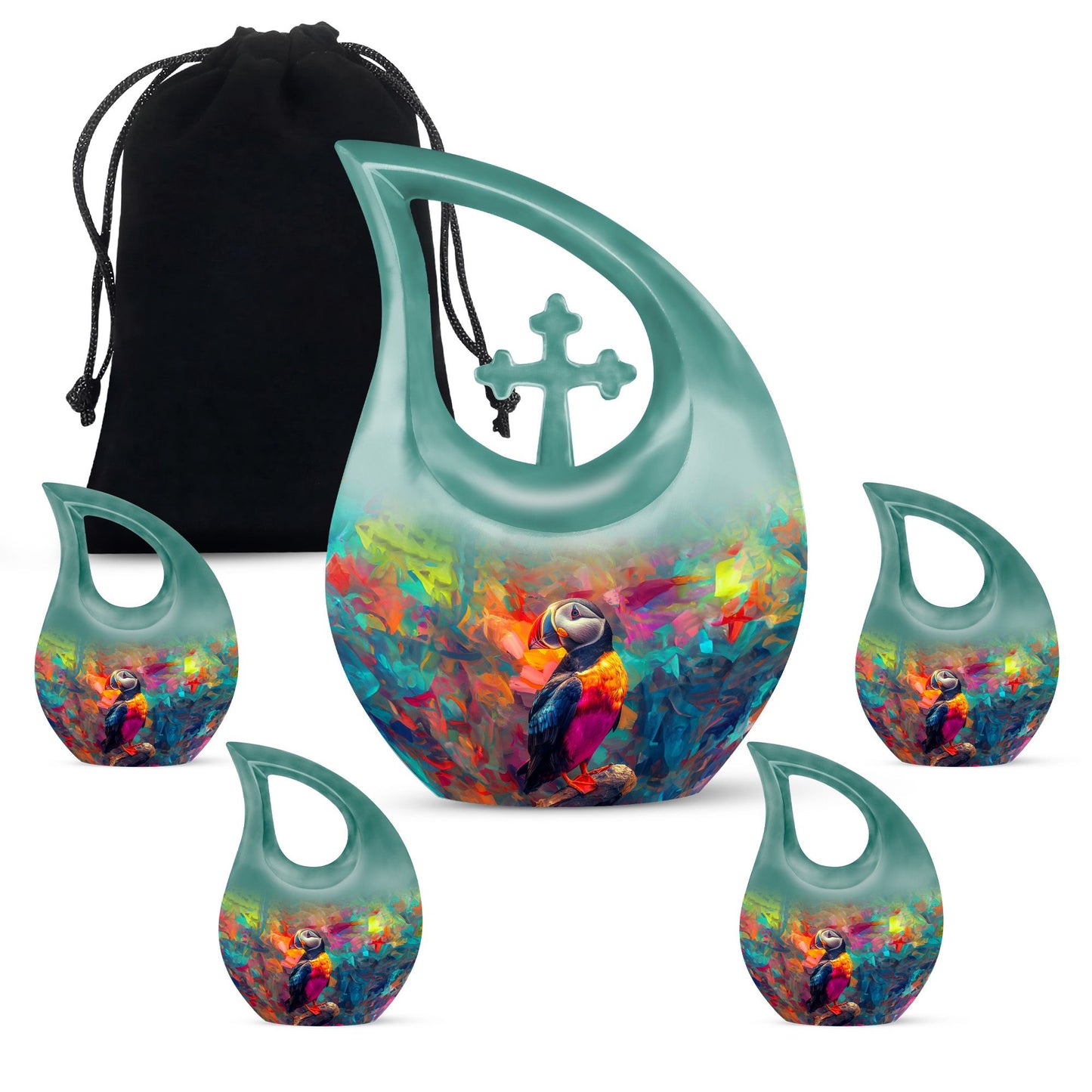 10-inch Puffin Bird themed Cross Drop design 