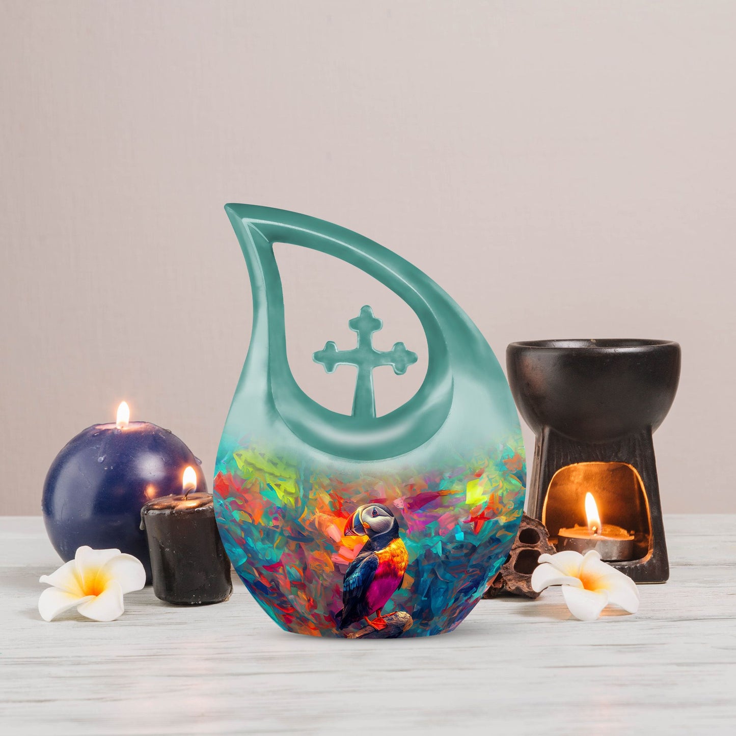 10-inch Puffin Bird themed Cross Drop design 