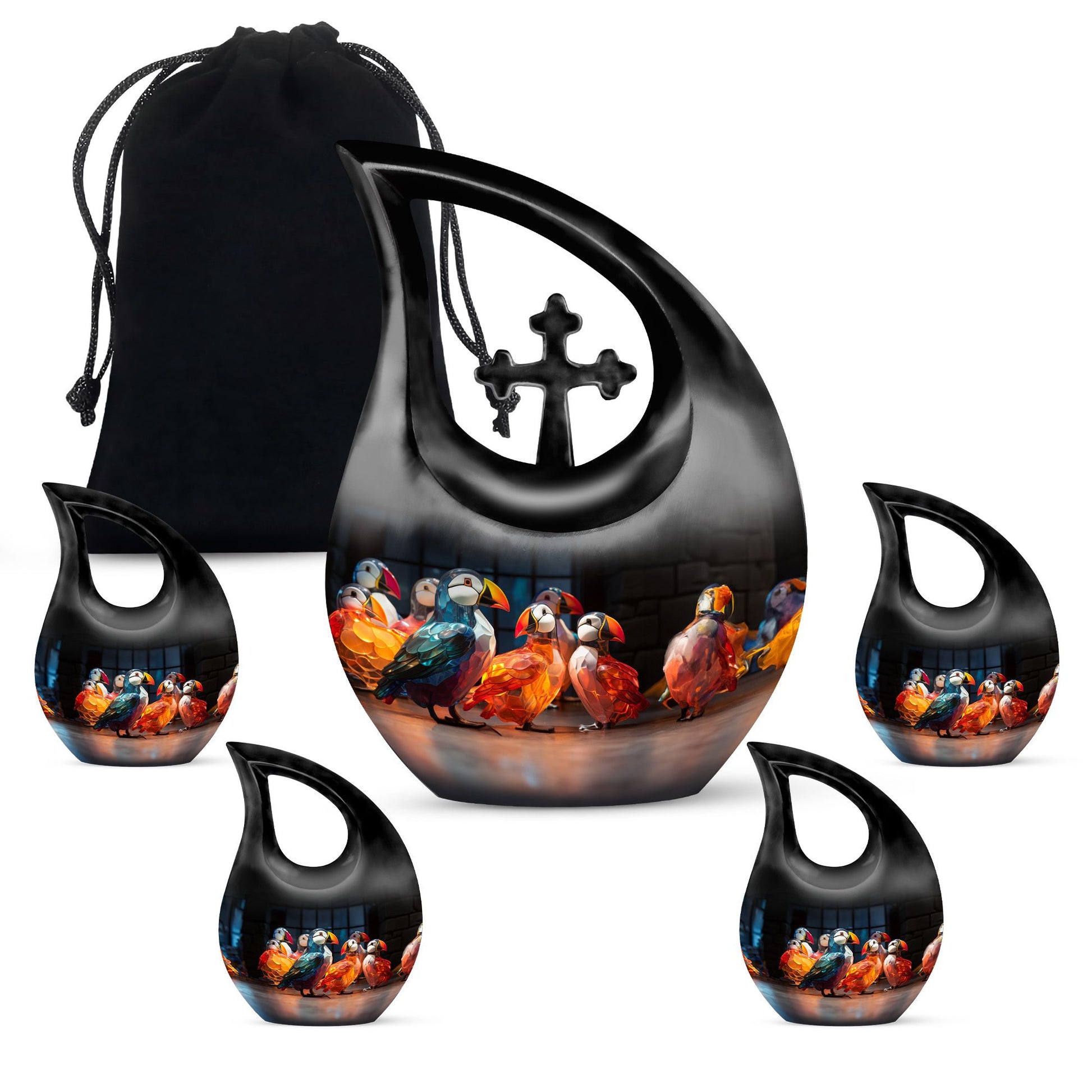 10-inch Puffin Bird Urn 