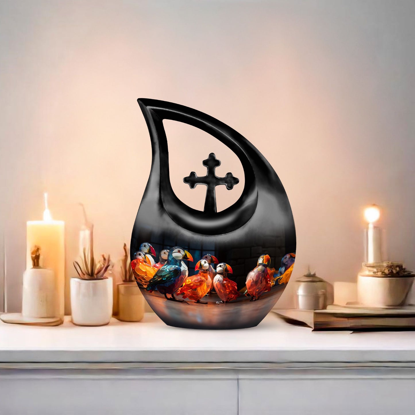 10-inch Puffin Bird Urn 