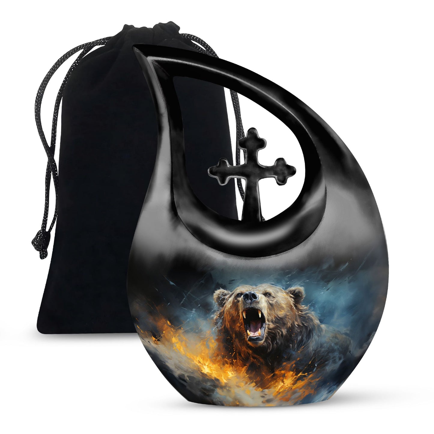 10-inch Grizzly Bear Memorial Urn