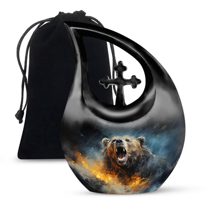 10-inch Grizzly Bear Memorial Urn