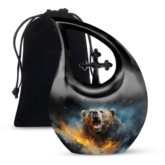 10-inch Grizzly Bear Memorial Urn