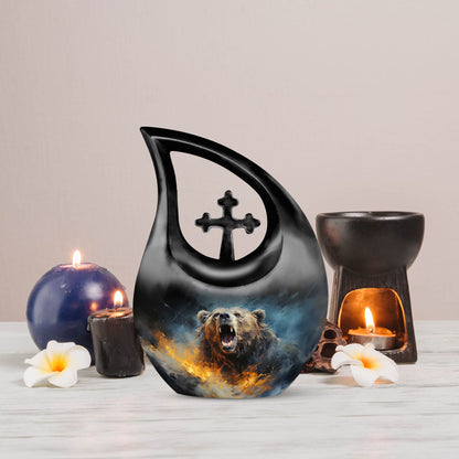 10-inch Grizzly Bear Memorial Urn