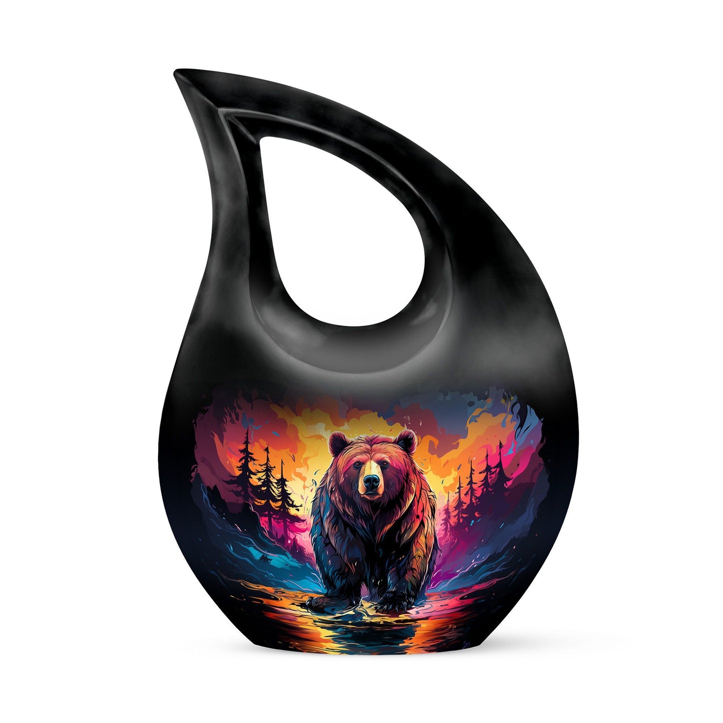 10-inch Grizzly Bear Mini Urn 