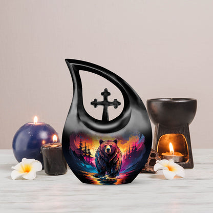 10-inch Grizzly Bear Mini Urn 