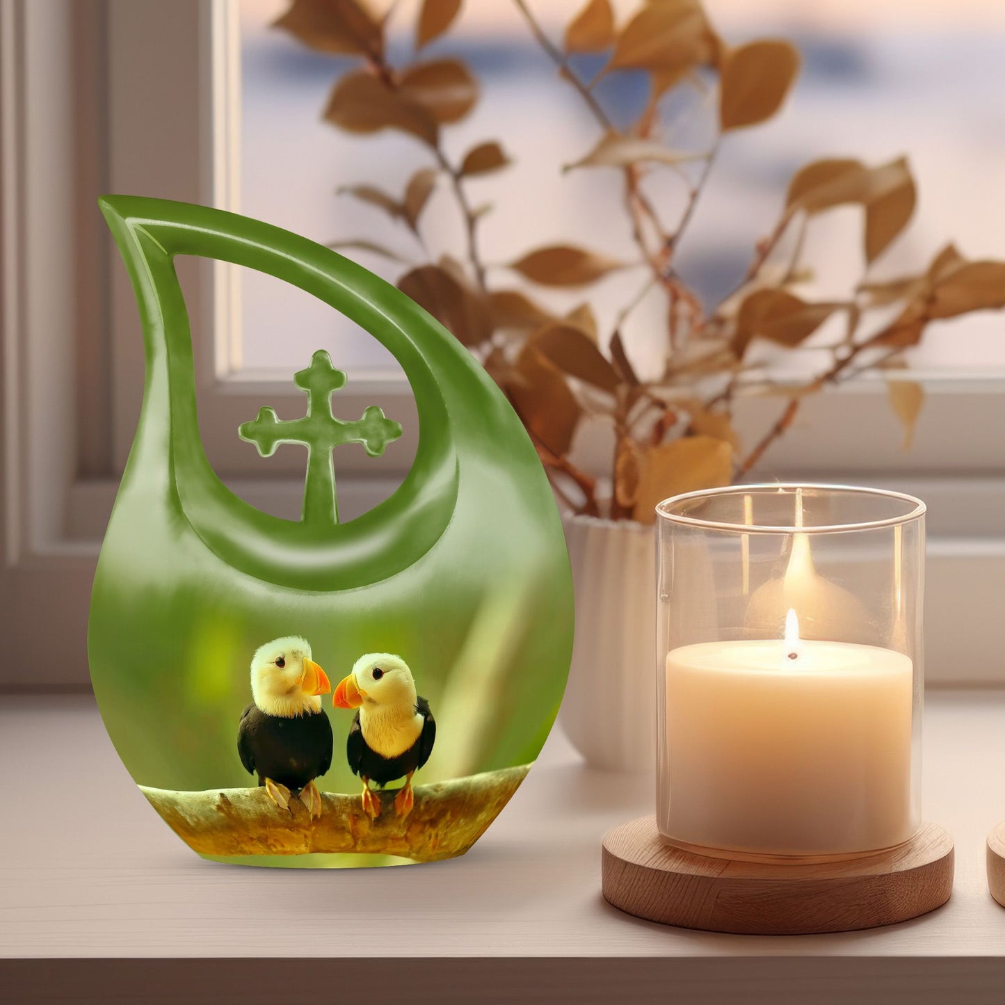 10-inch Puffin Bird Urn 