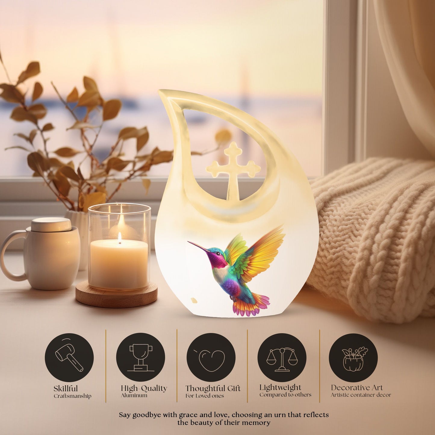 10-inch Humming Bird Urn 
