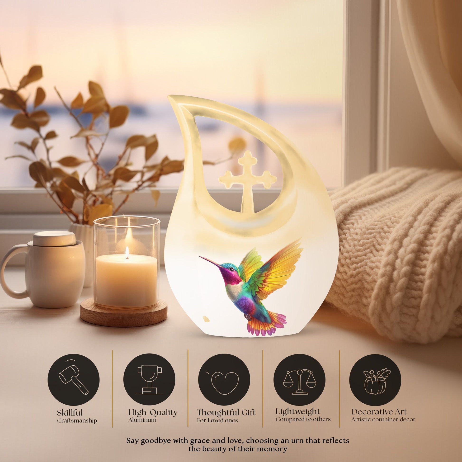 10-inch Humming Bird Urn 