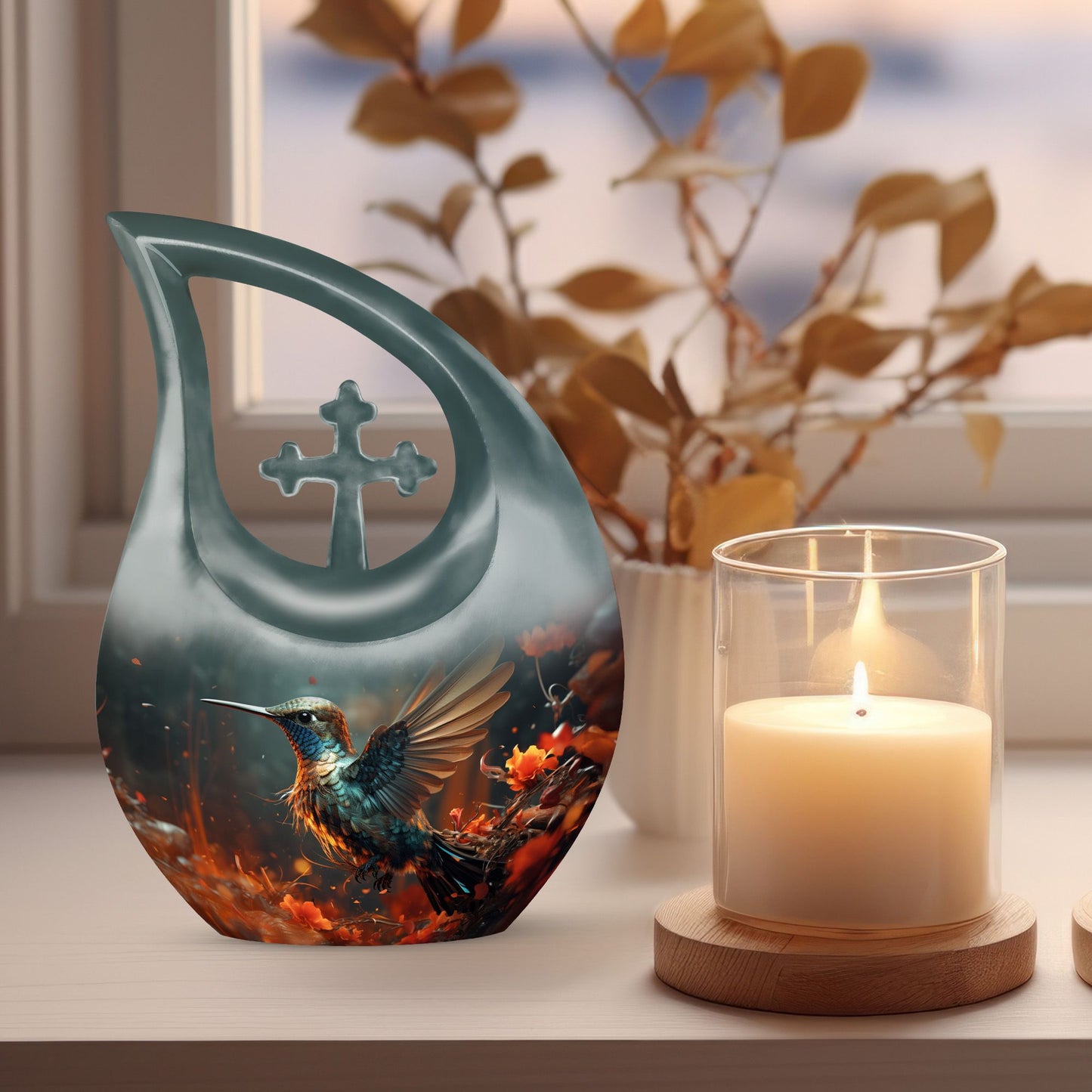 10-inch Humming Bird Urn, 