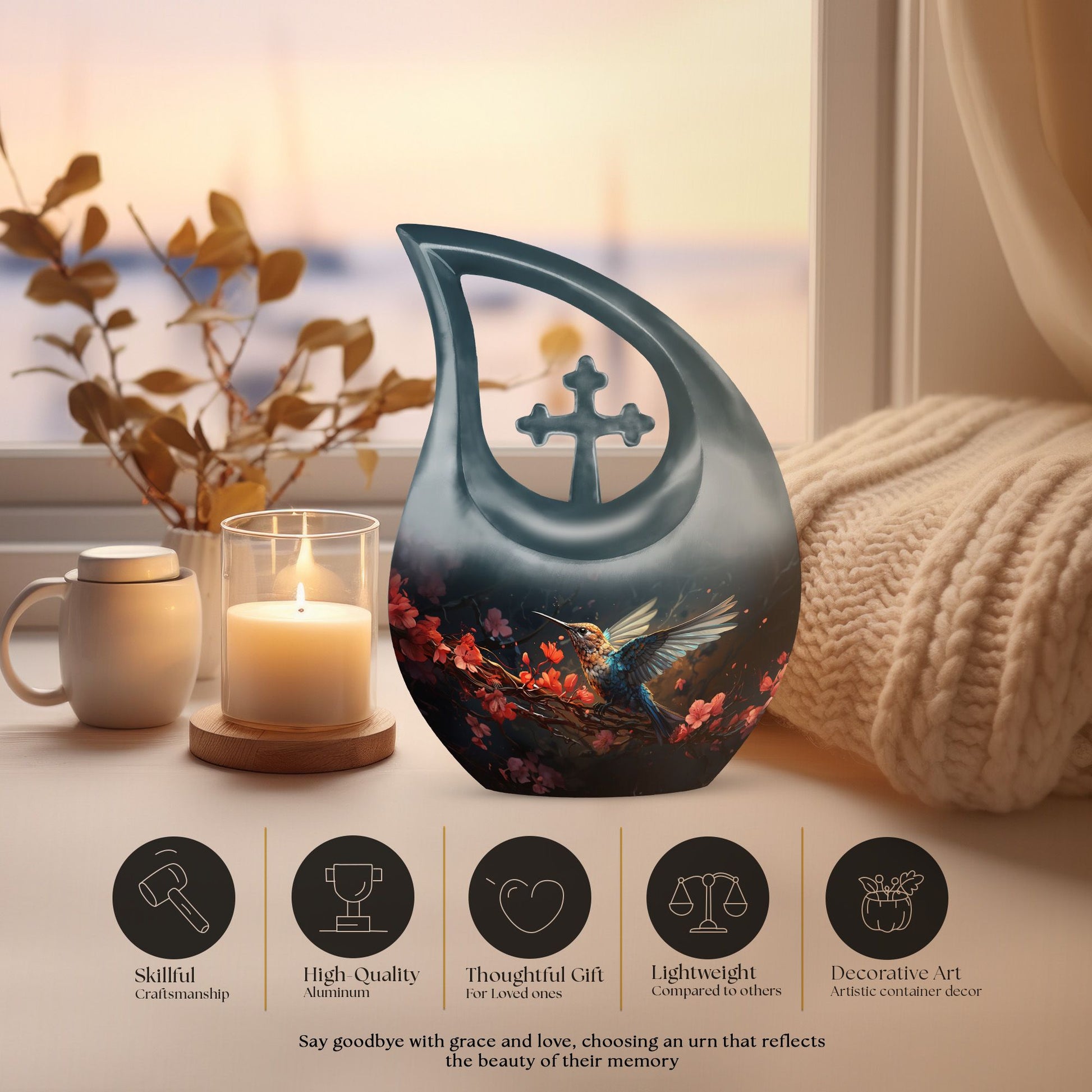 10-inch Humming Bird Urn 