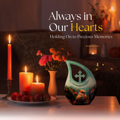 10-inch Cardinal Bird Urn