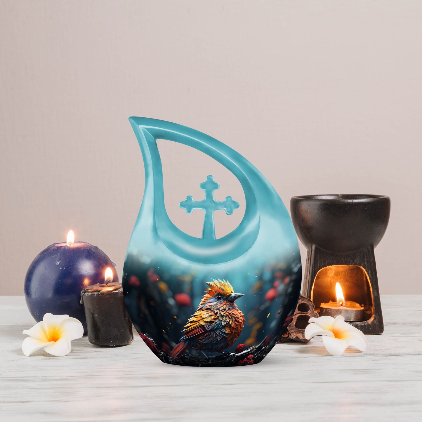 10-inch Cardinal Bird Urn