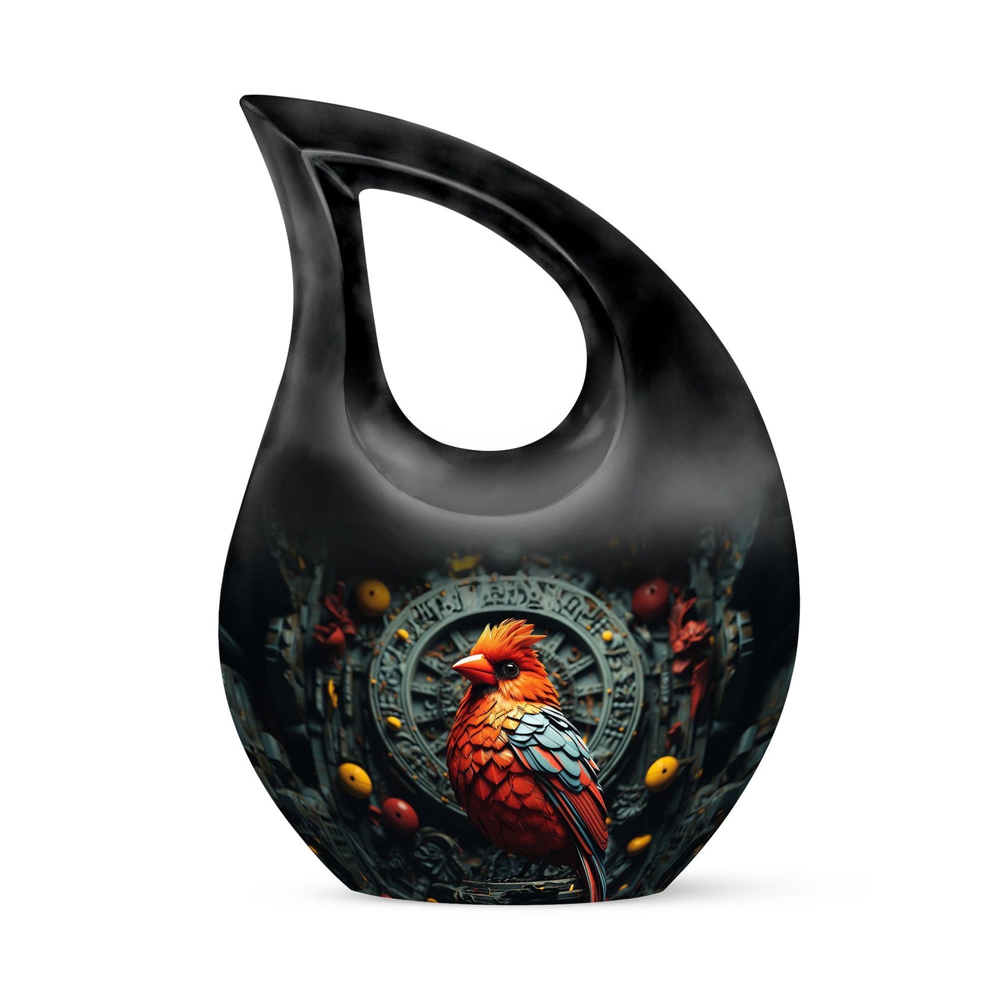 10 inch Cardinal Bird themed Memorial Urn 