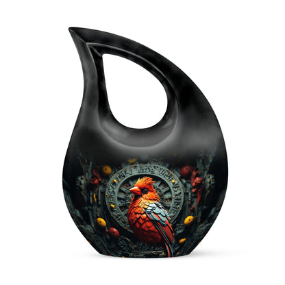 10 inch Cardinal Bird themed Memorial Urn 