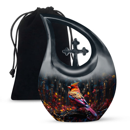 10-inch Cardinal Bird Urn