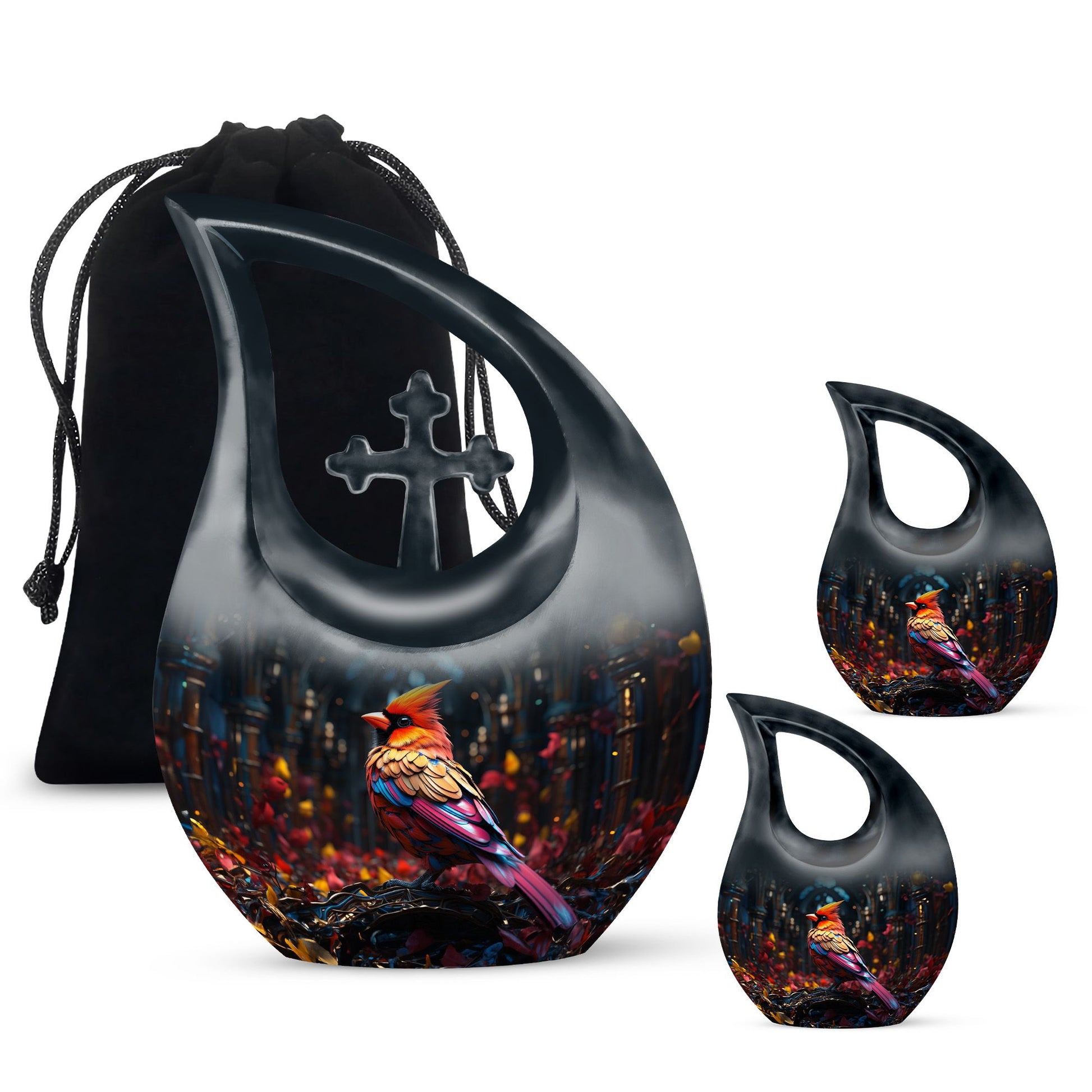 10-inch Cardinal Bird Urn