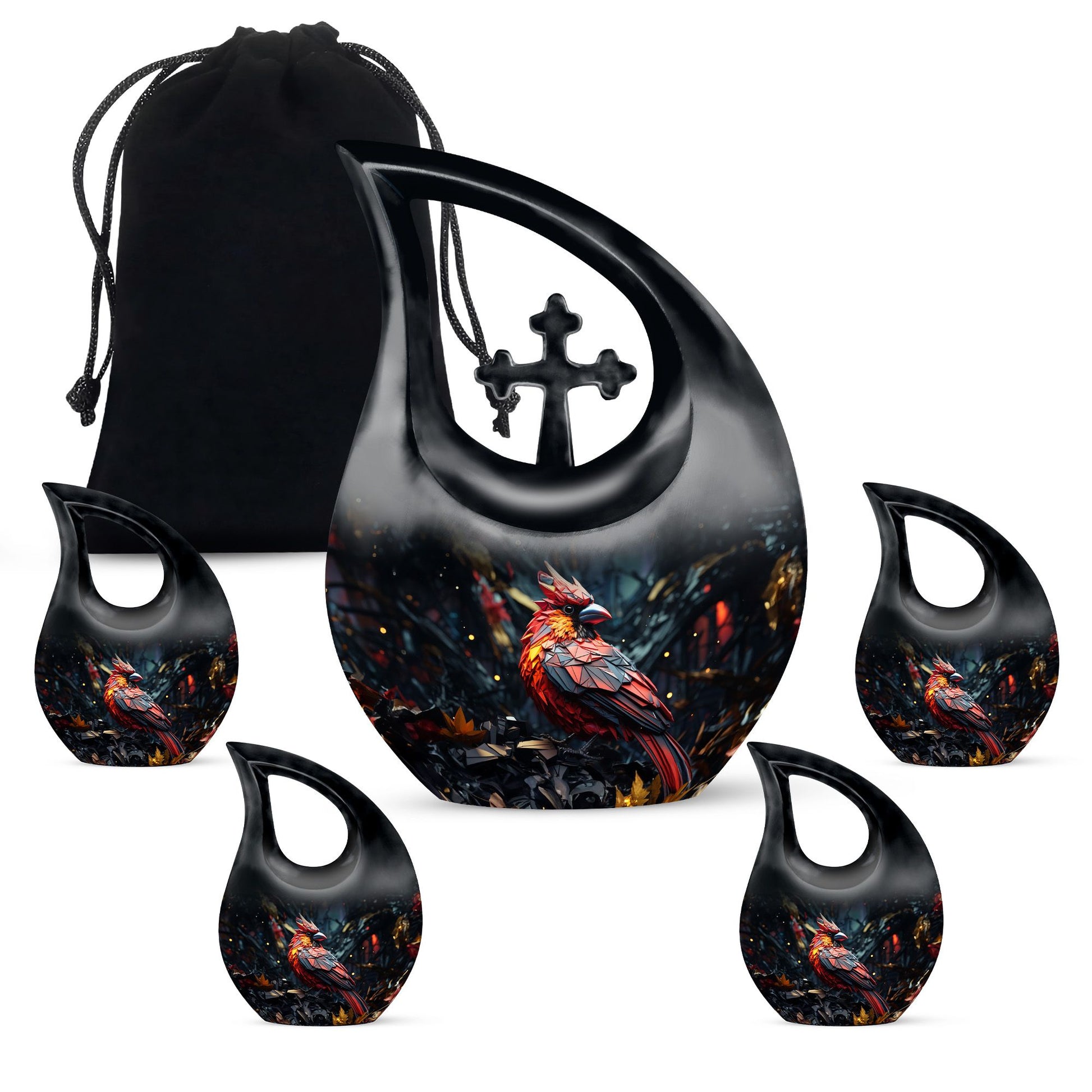 Affordable Cardinal Bird Urn 