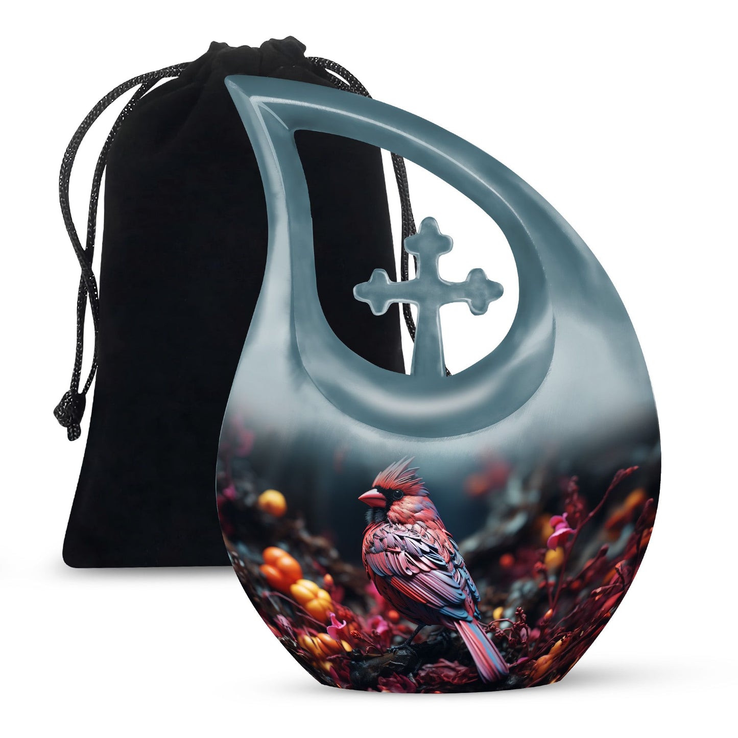 10-inch Cardinal Bird Urn