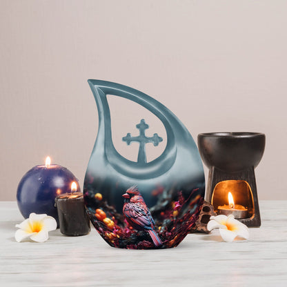 10-inch Cardinal Bird Urn