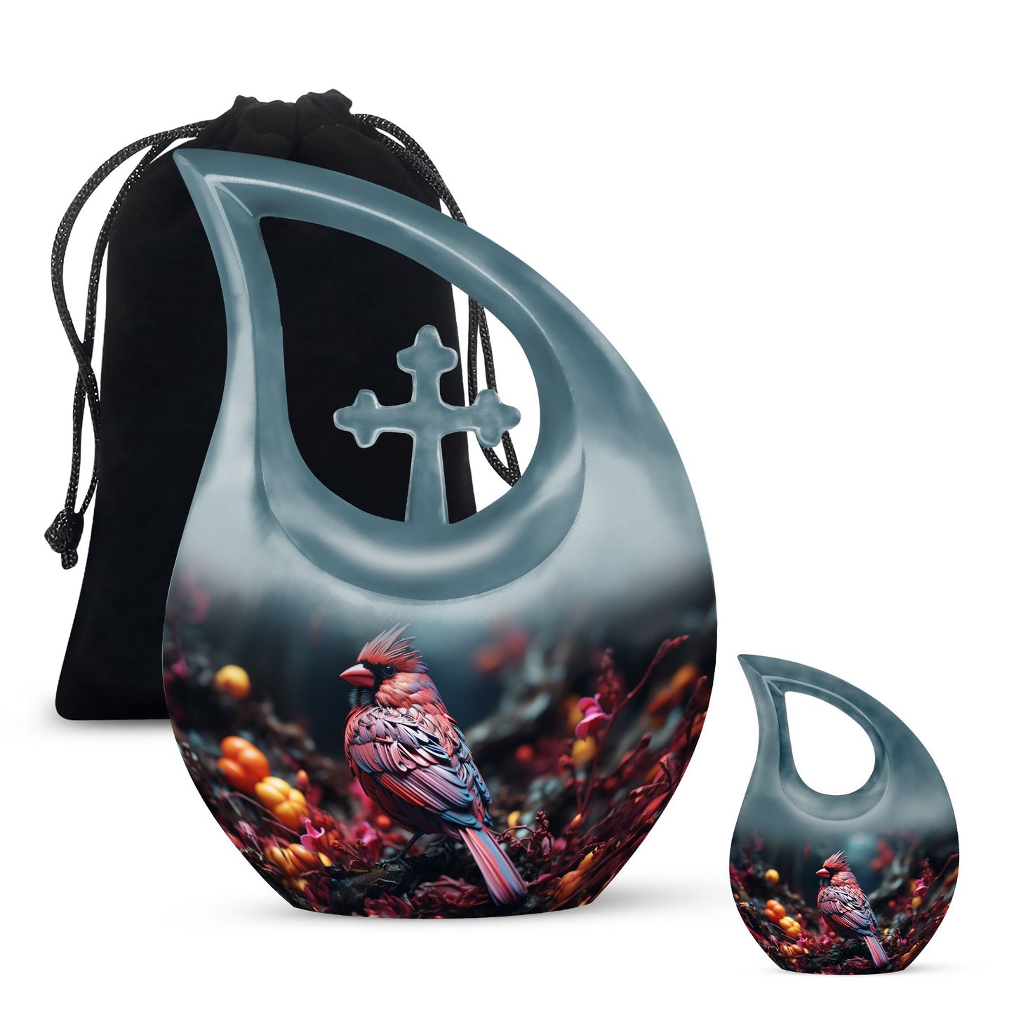 10-inch Cardinal Bird Urn