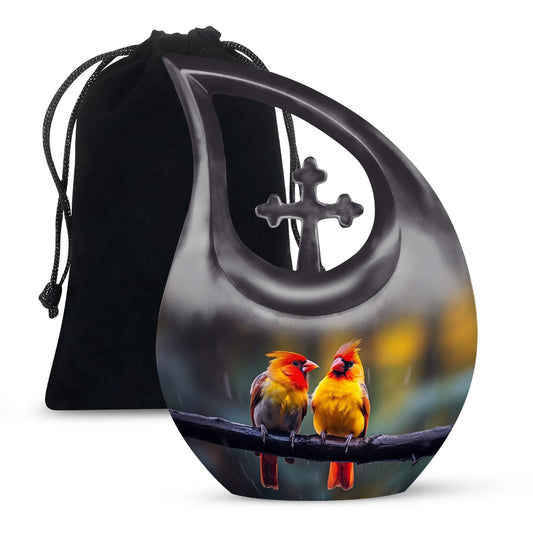 10 inch Cardinal Bird Urn