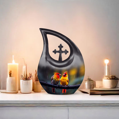 10 inch Cardinal Bird Urn