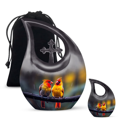 10 inch Cardinal Bird Urn