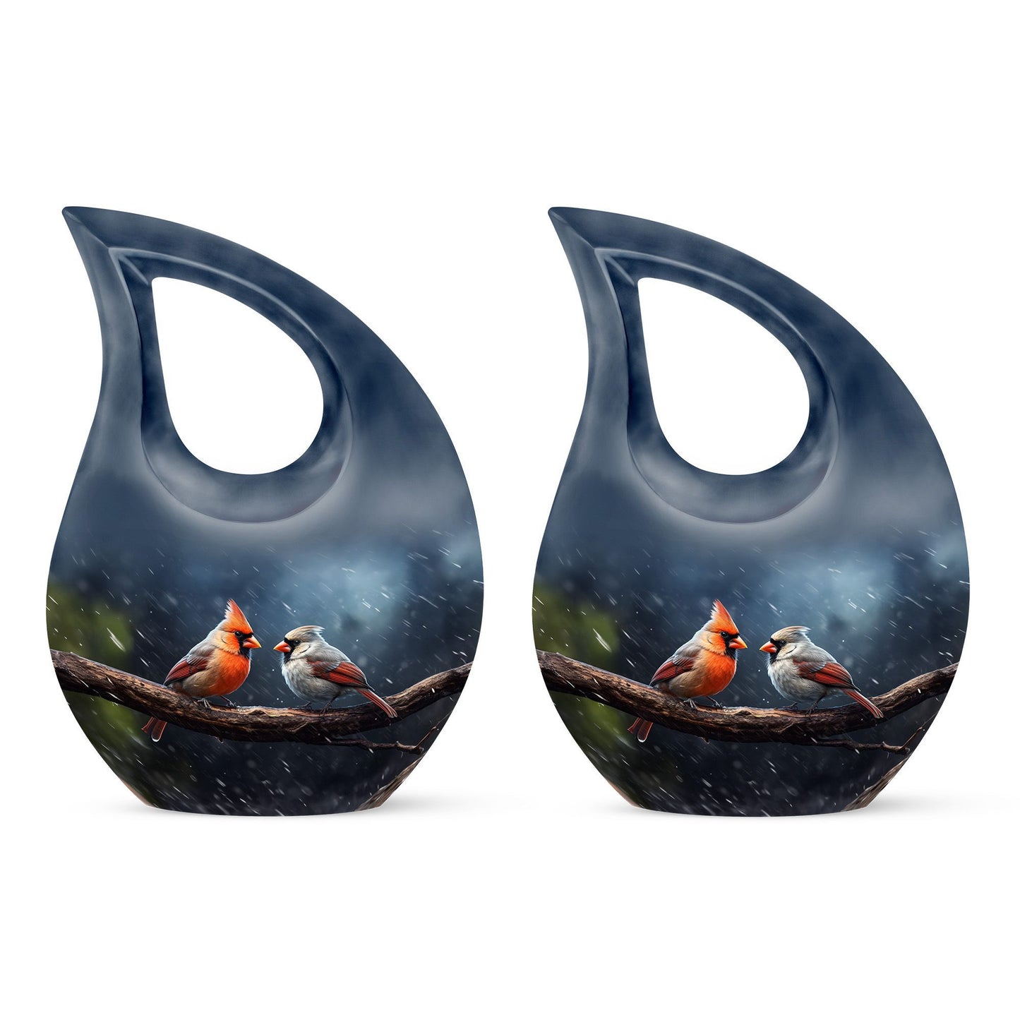 10-inch Large Cardinal Bird Urn 