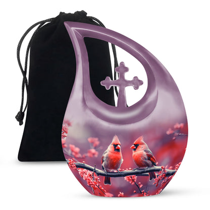 10-inch aluminium Cardinal Bird Urn 