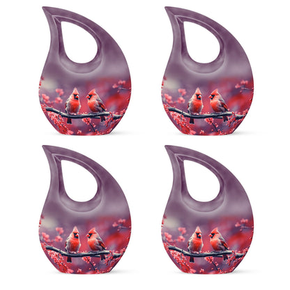 10-inch aluminium Cardinal Bird Urn 
