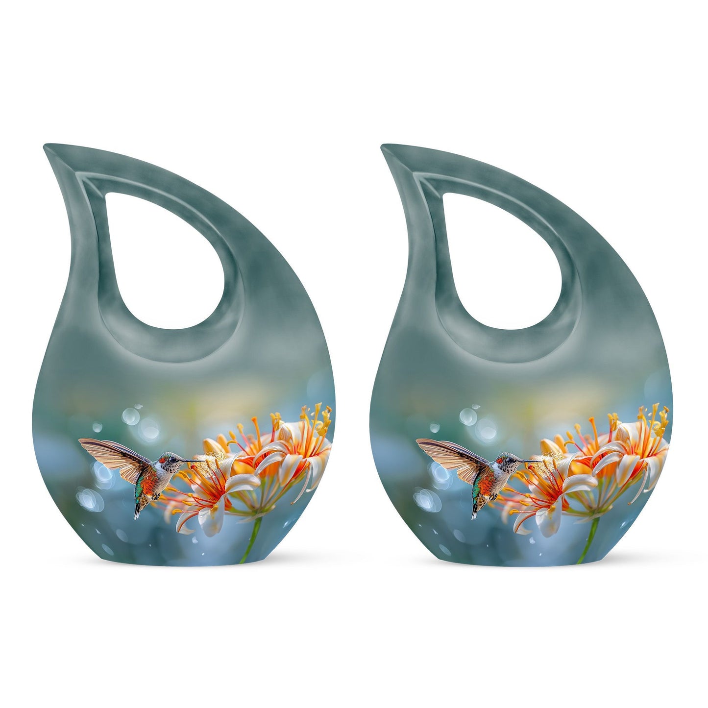 10 inch Cross Drop Humming Bird Urn 