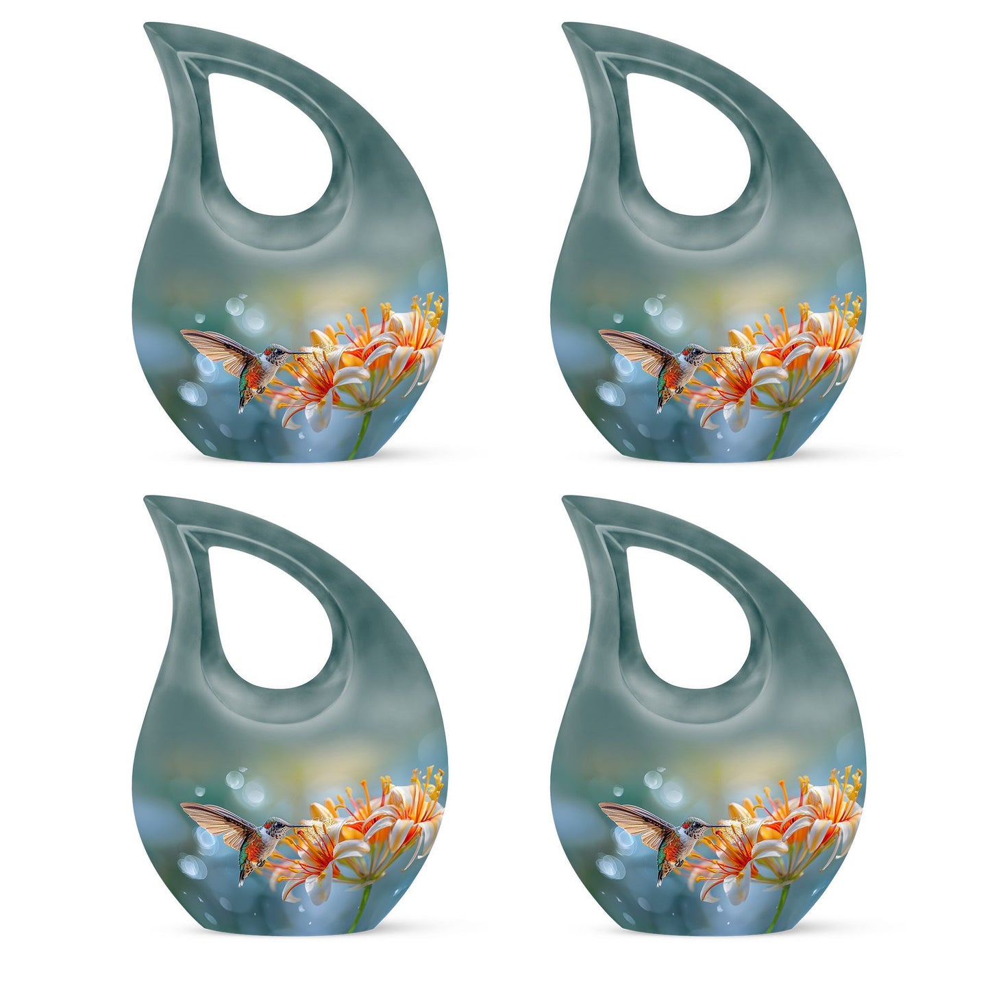 10 inch Cross Drop Humming Bird Urn 